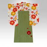 着物：なごみ　/　袴：紅一点91