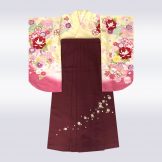 着物:ｸﾘｰﾑに赤牡丹/袴:花桜ｴﾝｼﾞ①95
