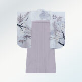 着物：桜木に菱　/　袴：灰桜95